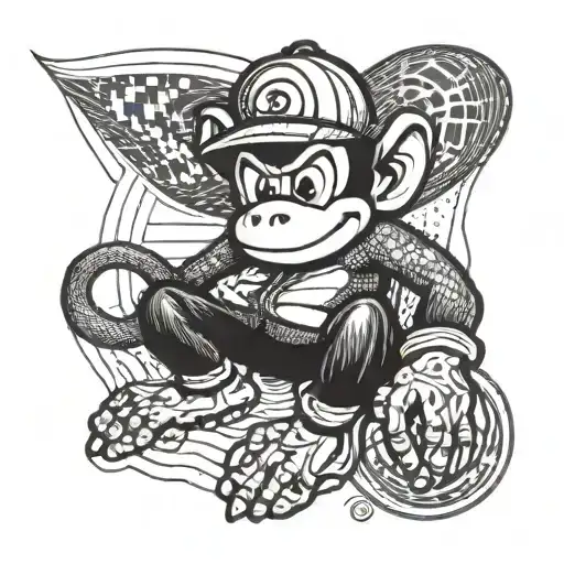 Diddy Kong tattoo design idea