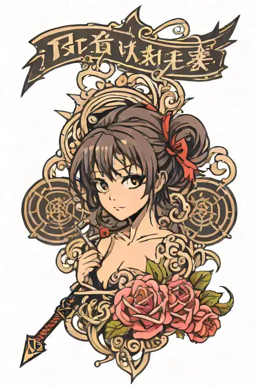 Rare writing tattoo design idea