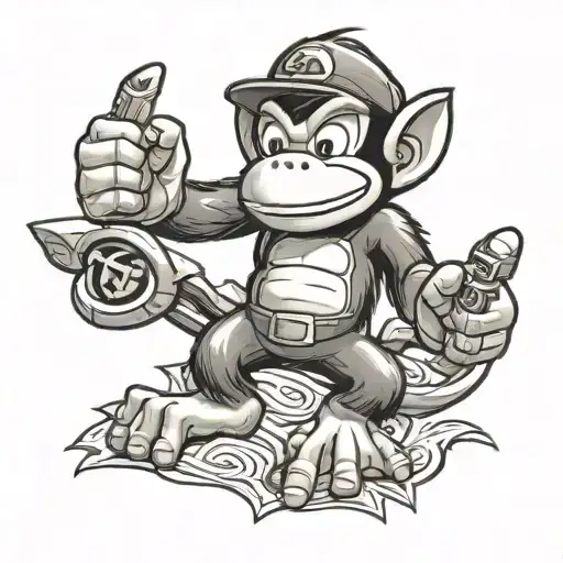 Diddy Kong tattoo design idea