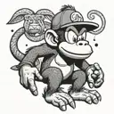 Diddy Kong tattoo design idea