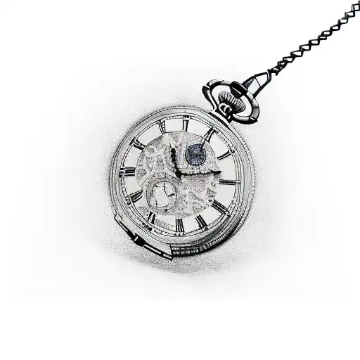 two pocket watches tattoo design idea