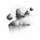 man falling from sky tattoo design idea