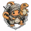 charmander and starwars tattoo design idea