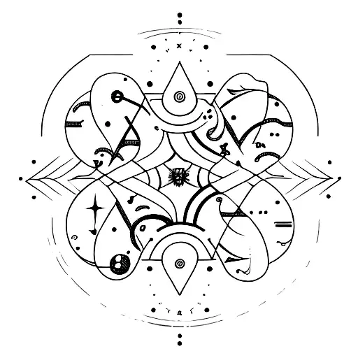 A minimalist tattoo of the Gemini, Leo, Pisces, and Scorpio constellations  tattoo design idea