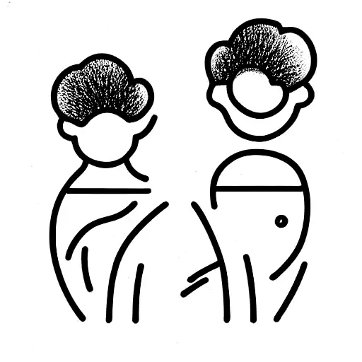 Two sons and a mother tattoo design idea