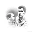 Two sons and a mother tattoo design idea
