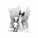 Two sons and a mother tattoo design idea