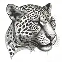 mechanical jaguar tattoo design idea