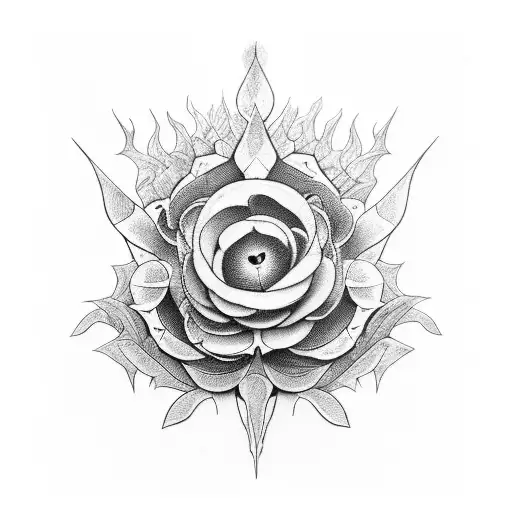 Combine dark art with botany elements to create a surreal and mysterious tattoo design tattoo design idea