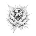 Combine dark art with botany elements to create a surreal and mysterious tattoo design tattoo design idea