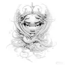 princess tiana  tattoo design idea