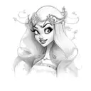 princess tiana  tattoo design idea