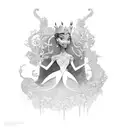 princess tiana  tattoo design idea