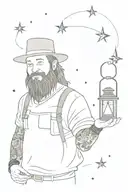 Combine elements of Bray Wyatt's character with a lantern and fireflies for a unique tattoo design tattoo design idea