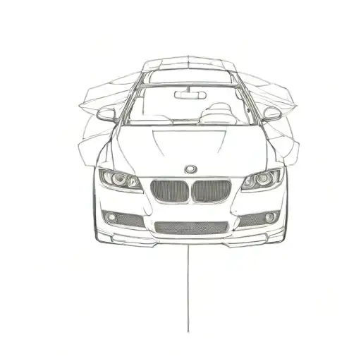 BMW E91 tattoo design idea