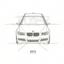 BMW E91 tattoo design idea