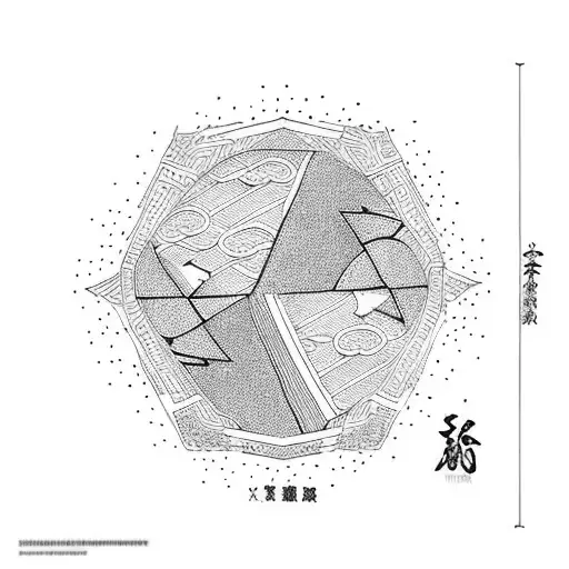 sake bowl Kintsugi tattoo design idea