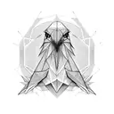 two big origami bird and one little origami bird tattoo design idea