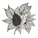 botanic leafs  tattoo design idea