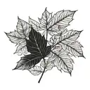 botanic leafs  tattoo design idea