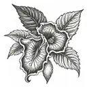 botanic rafflesia tattoo design idea