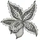 botanic rafflesia tattoo design idea