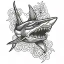 shark mindset tattoo design idea