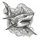 shark mindset tattoo design idea