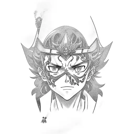 Asta from Black Clover tattoo design idea