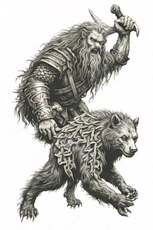beorn lotr  tattoo design idea