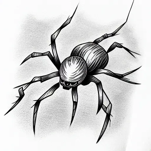 lightning spiders tattoo design idea