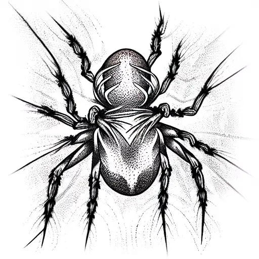 lightning with spiders tattoo design idea