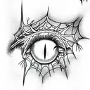 lightning with spiders tattoo design idea