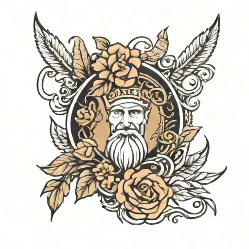 band greek tattoo design idea