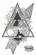 triforce inside in cursed mark sasuke and circle flame tattoo design idea