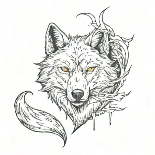 revenge forgiveness hope heart broken heart wolf tattoo design idea