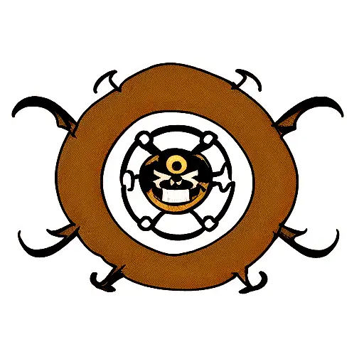 one piece pirate flag inspired in python programming language logo tattoo design idea