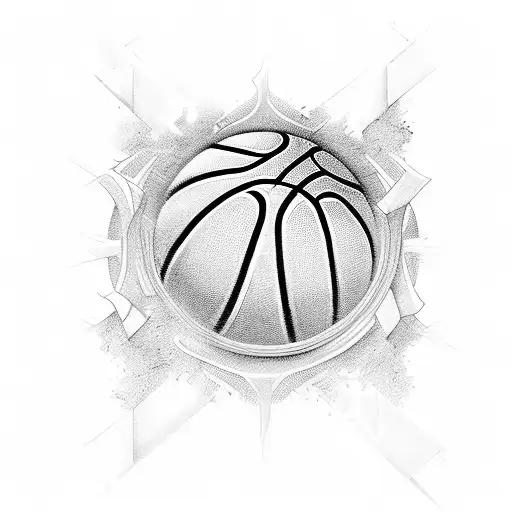 Combine elements of basketball and religion in a unique design tattoo design idea