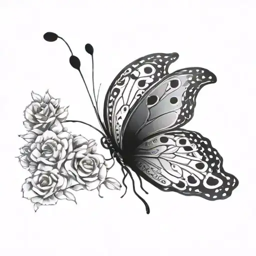 semicolon butterfly tattoo design idea