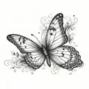 semicolon with butterfly tattoo design idea