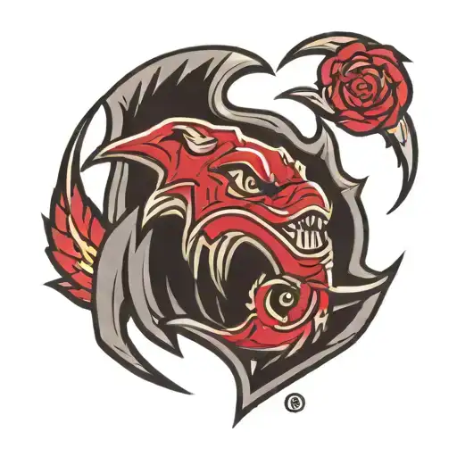 Washington State University logo intertwined tattoo design idea