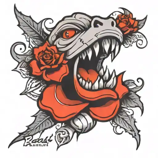 the word ratchet with lips underneath tattoo design idea