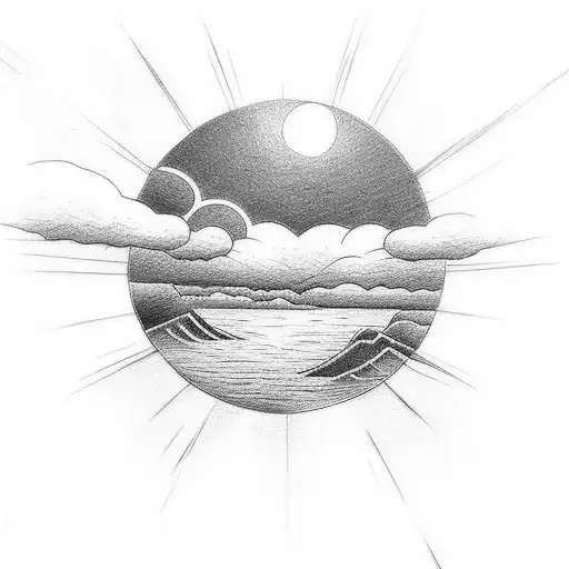  tatto Long live my pops with clouds and sun rays  tattoo design idea