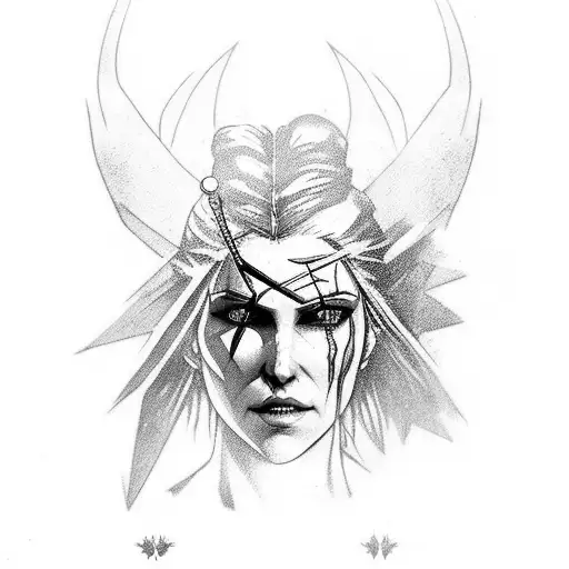 witcher 3 yennefer tattoo design idea