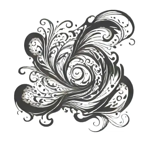 A flowing, abstract wave or swirl can symbolize the constant movement of thoughts and ideas. It represents the dynamic a tattoo design idea