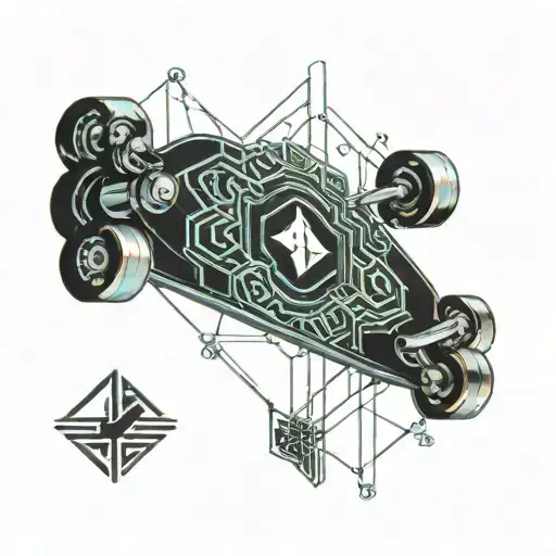 skateboard tattoo design idea