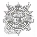 Harley Davidson Logo tattoo design idea