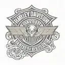 Harley Davidson Logo tattoo design idea