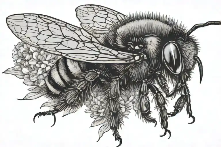 bumble bee tattoo design idea