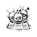 teletubbies tattoo design idea